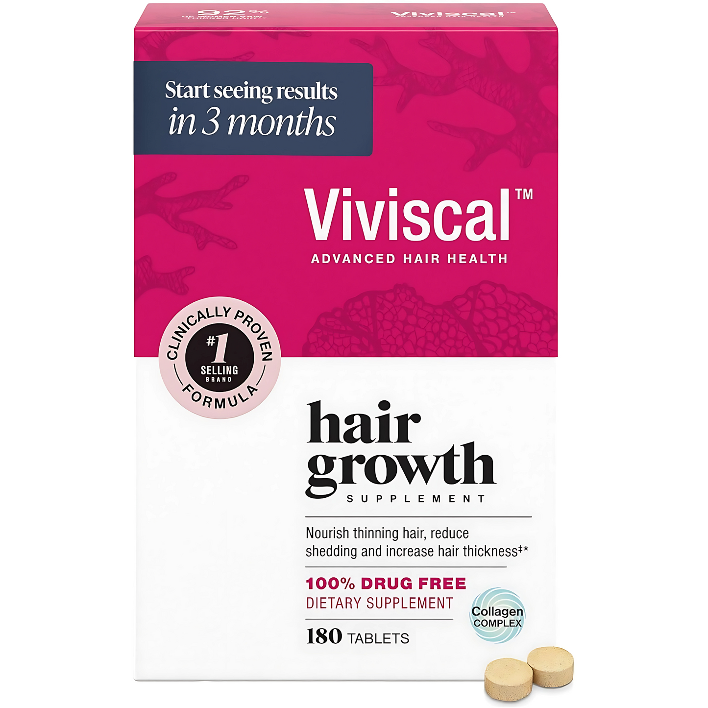 Viviscal Women's Hair Growth Supplements - 180 Tablets